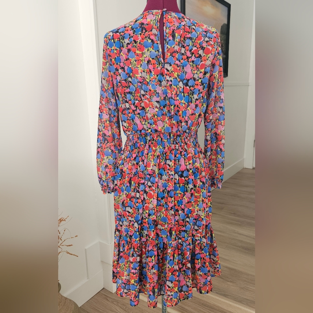 J. Crew Colorful Knee Length Dress Size XS - Picture 2 of 3